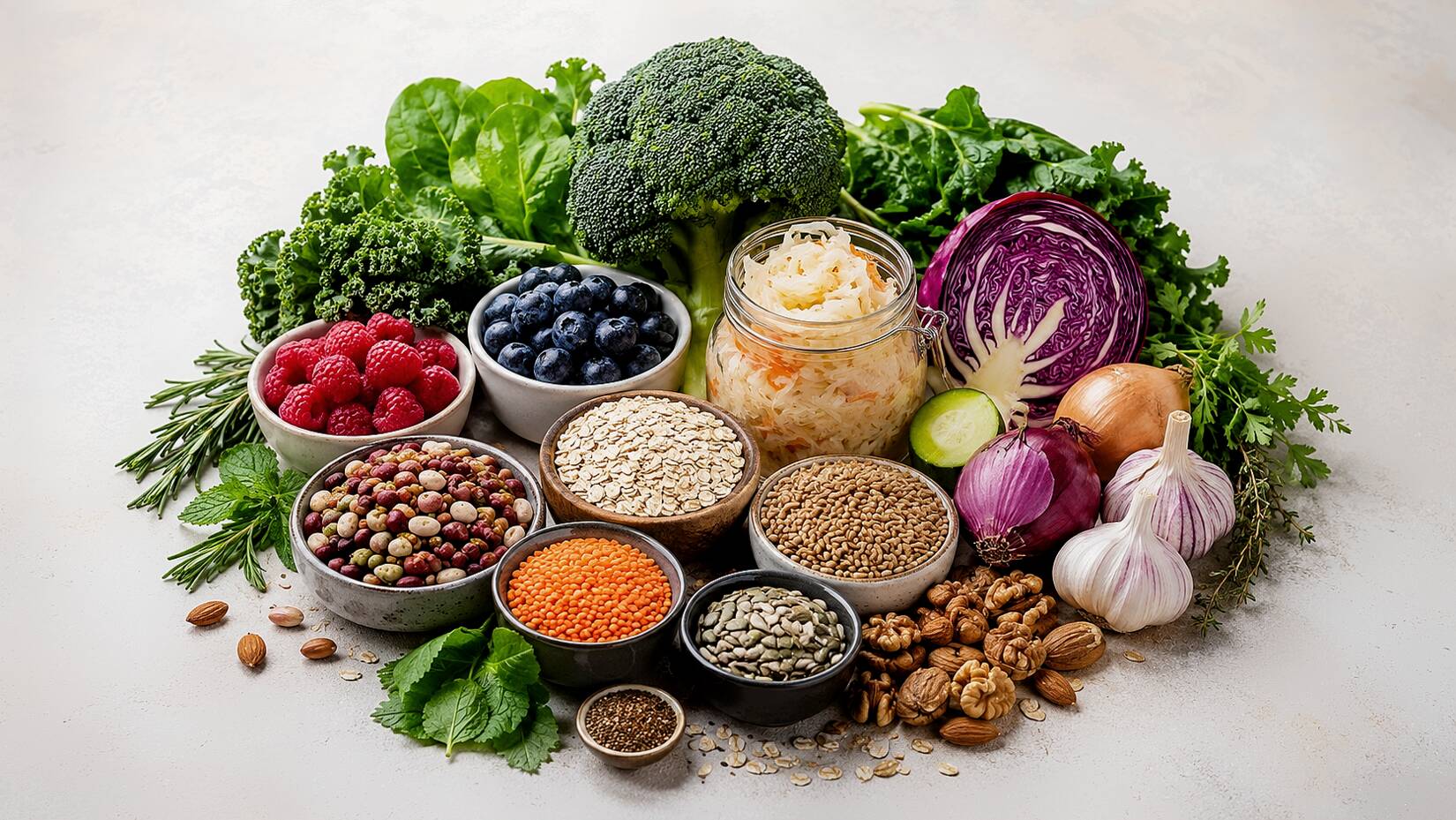 Лучшие растительные продукты для создания разнообразия микробиома